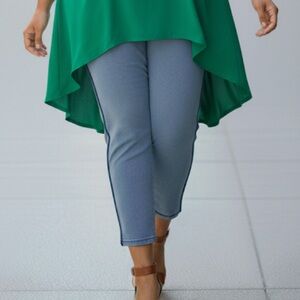 Skinny Pull On No Zip Pants DG2 XLP Cotton Blend Crop Athleisure Minimalist